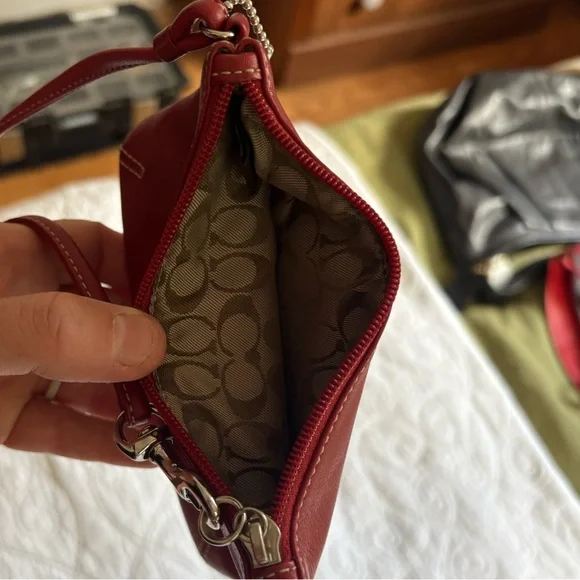 Coach Red Wristlet Clutch - Picture 3 of 3
